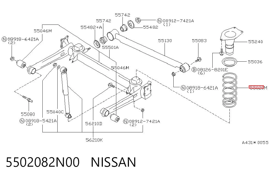 Mola traseira Nissan Primera  W10 ao melhor preço