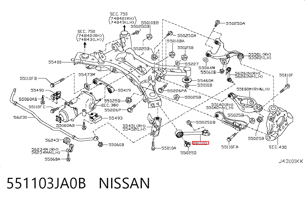 551103JA0B Nissan/Infiniti