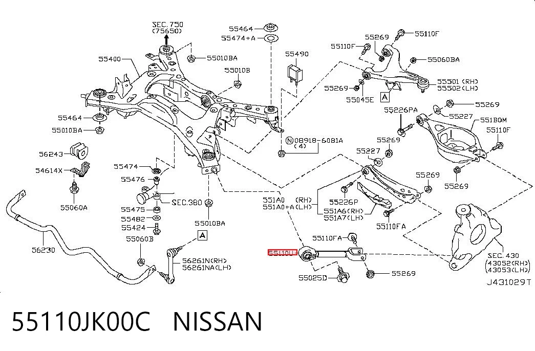 55110JK00C Nissan/Infiniti