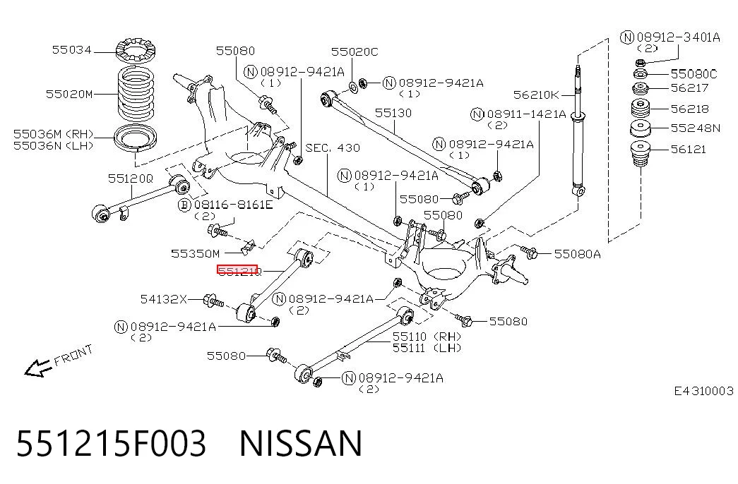 551215F003 Nissan/Infiniti