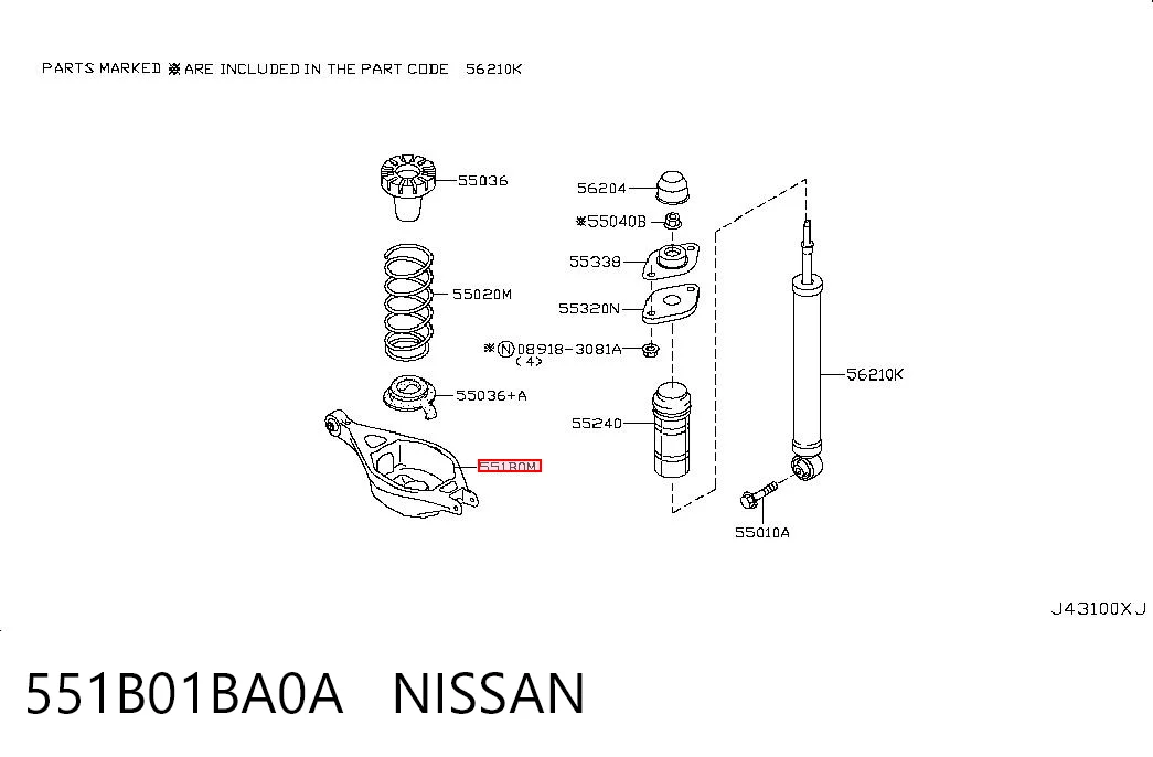 551B01BA0A Nissan/Infiniti
