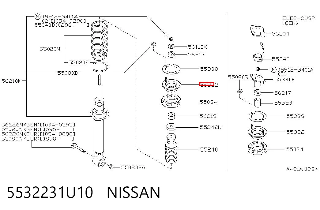 5532231U10 Nissan/Infiniti
