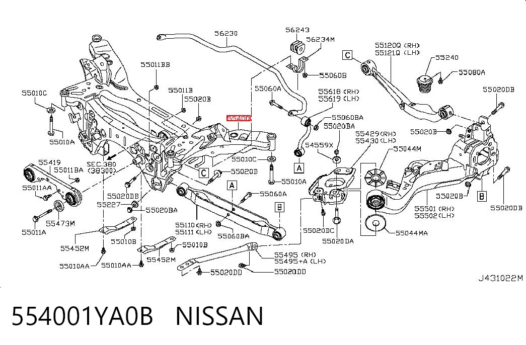 Viga de suspensão traseira (plataforma veicular) Nissan Qashqai +2 I SUV (J10) (2007 - 2014) +2 I