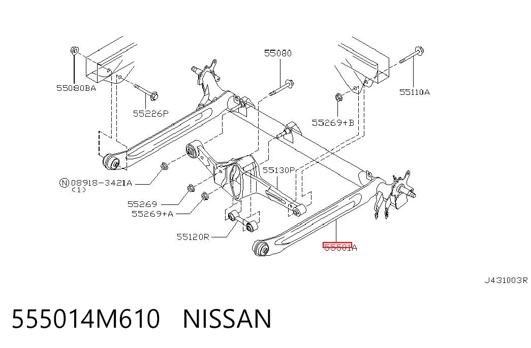 Viga de suspensão traseira (plataforma veicular) Nissan Almera II N16 ao melhor preço