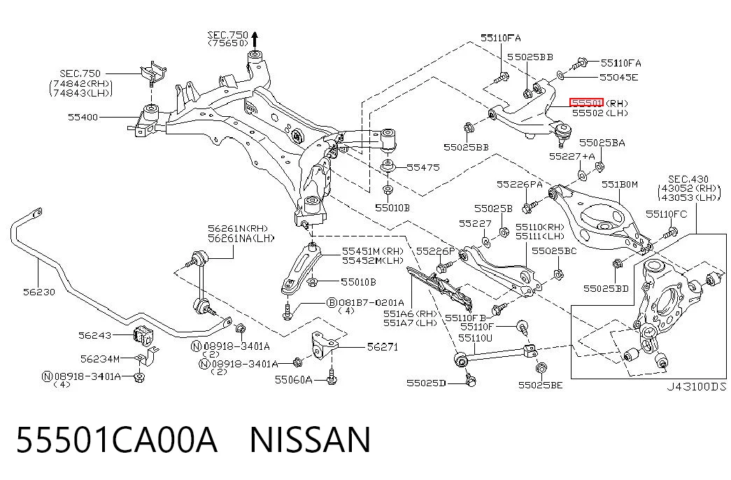 55501CA00A Nissan/Infiniti