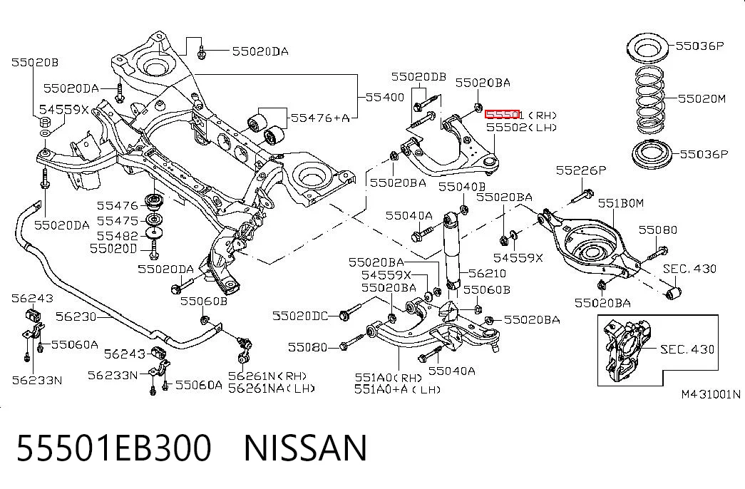 55501EB300 Nissan/Infiniti