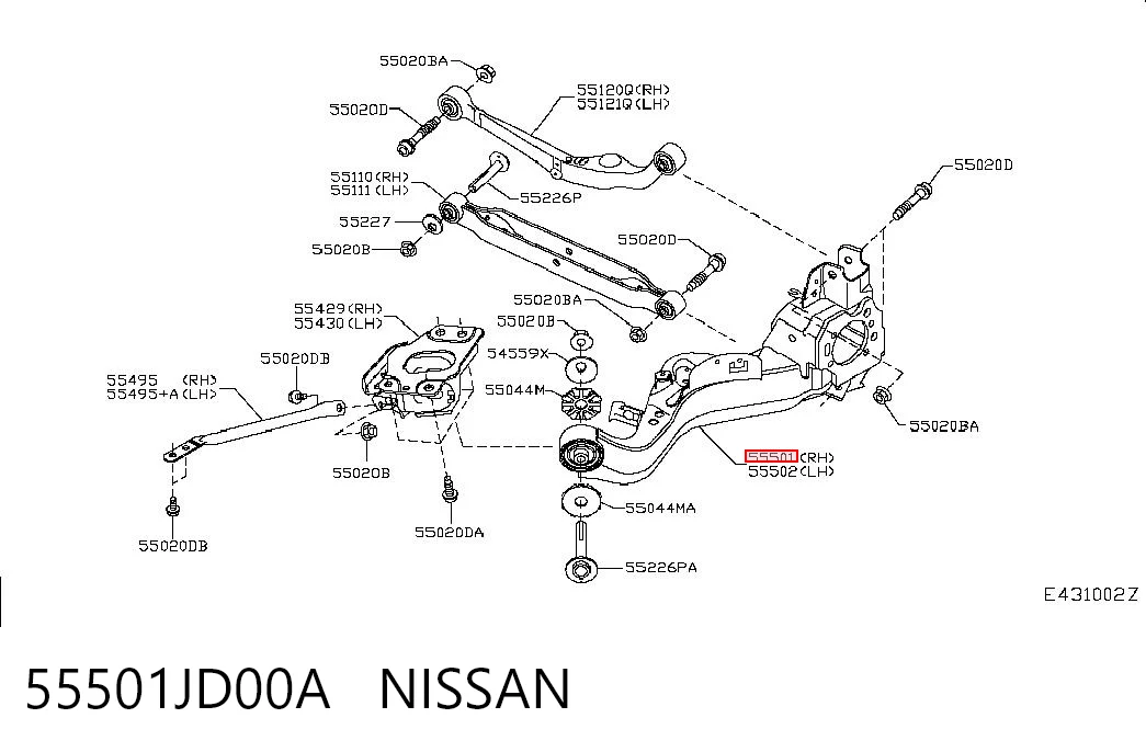 55501JD00A Nissan/Infiniti