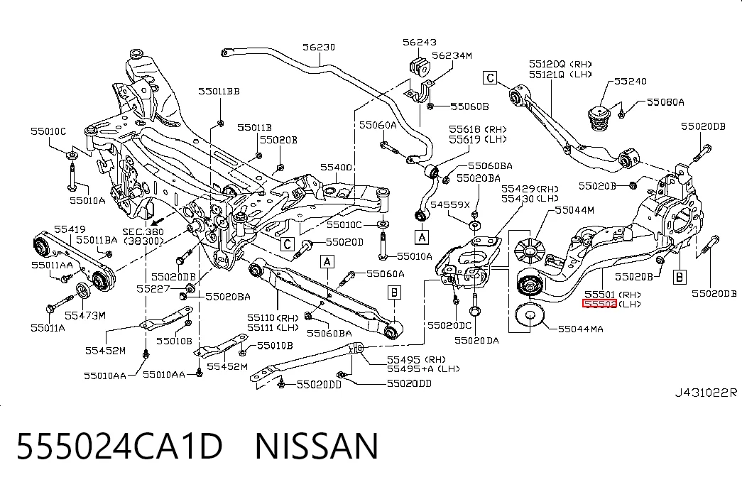 555024CA1D Nissan/Infiniti