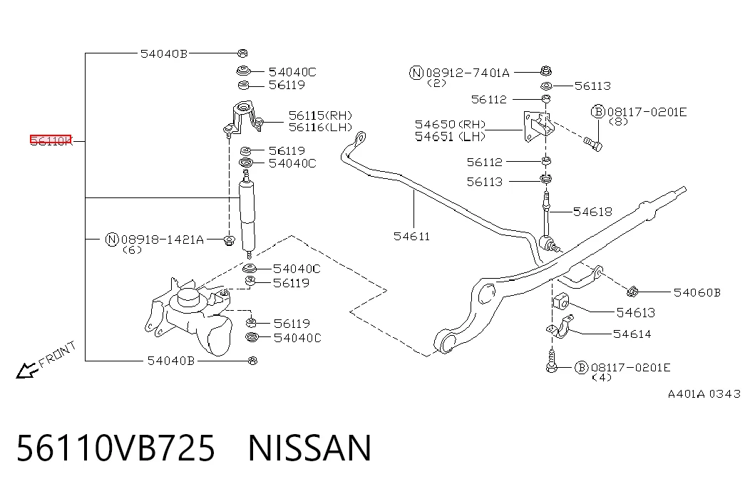 56110VB725 Nissan/Infiniti