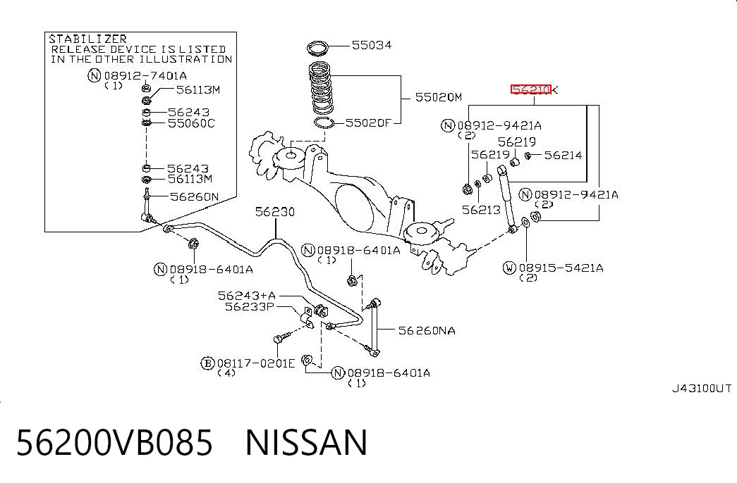 56200VB085 Nissan/Infiniti