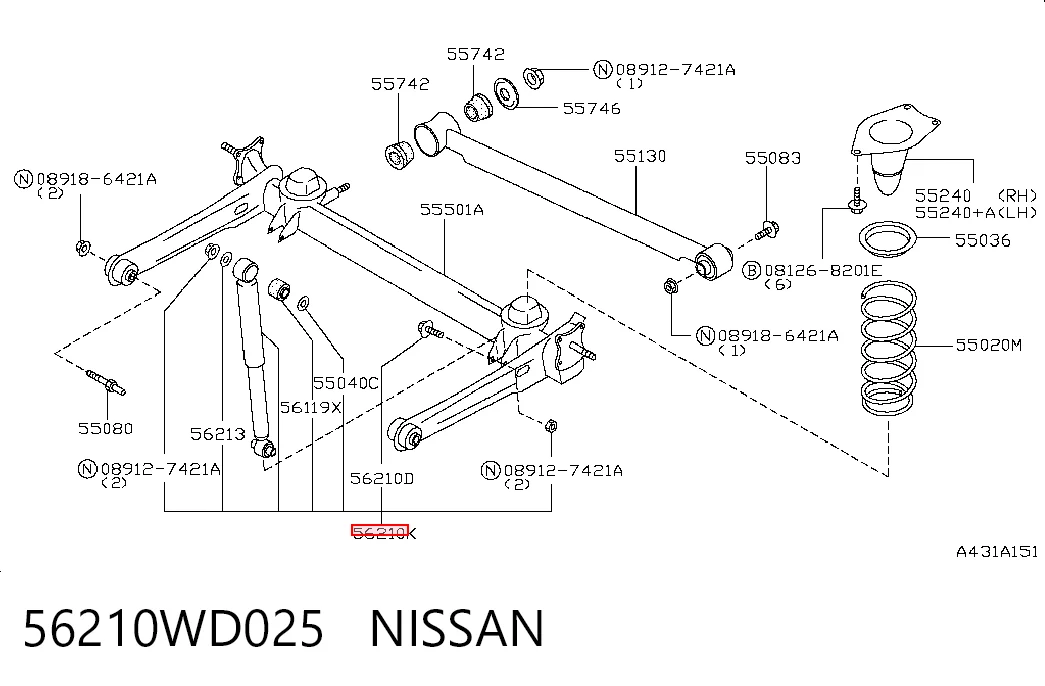 Amortecedor traseiro Nissan Sunny III Y10 ao melhor preço