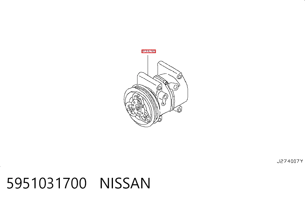  Compressor de aparelho de ar condicionado Nissan Almera CLASSIC sedan (B10RS) (2006 - 2012) CLASSIC