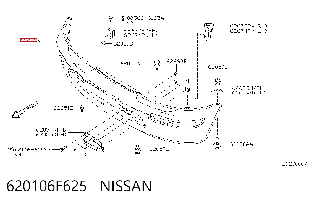 Pára-choque dianteiro Nissan Micra  K11