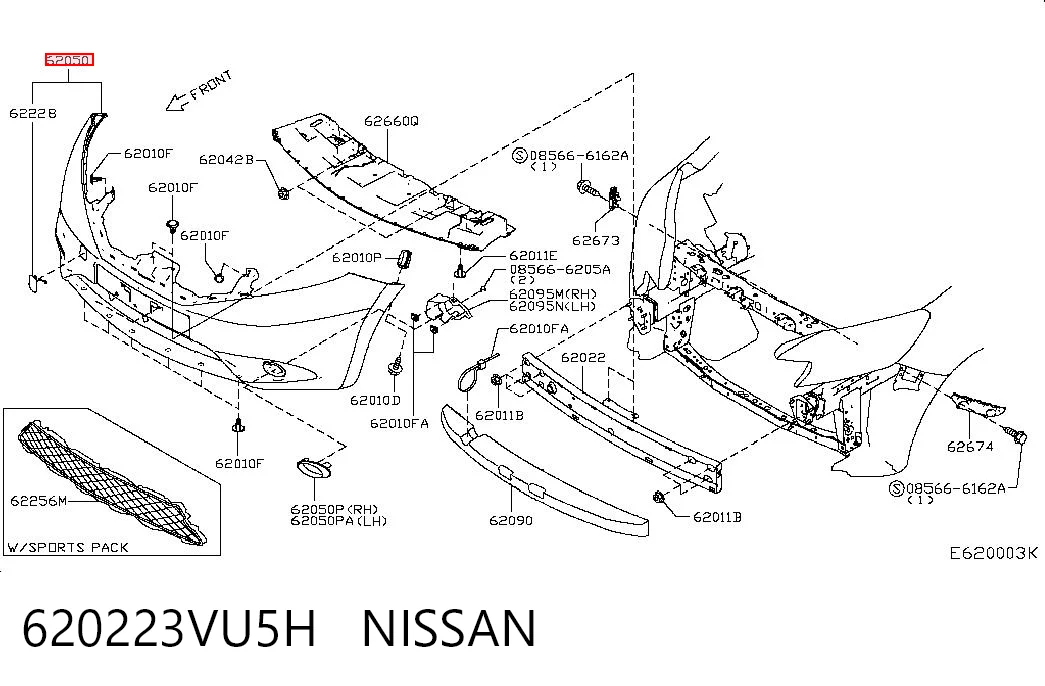 Pára-choque dianteiro Nissan Versa  E12 ao melhor preço