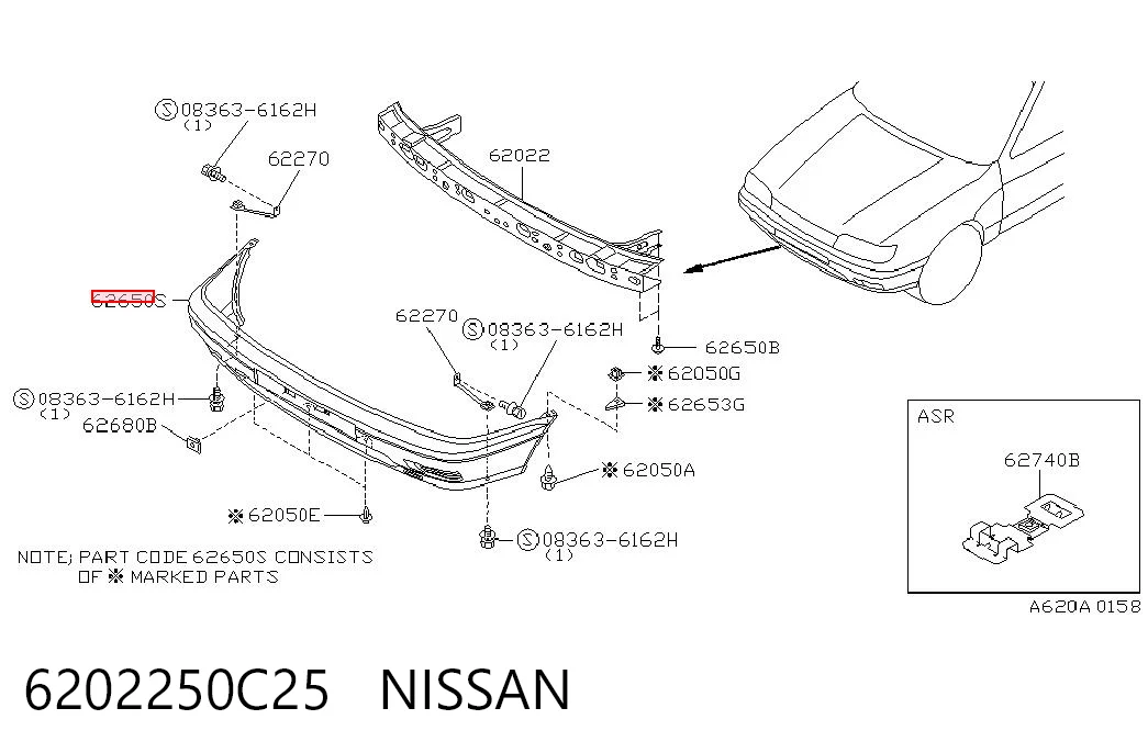 Pára-choque dianteiro Nissan Sunny III N14 ao melhor preço