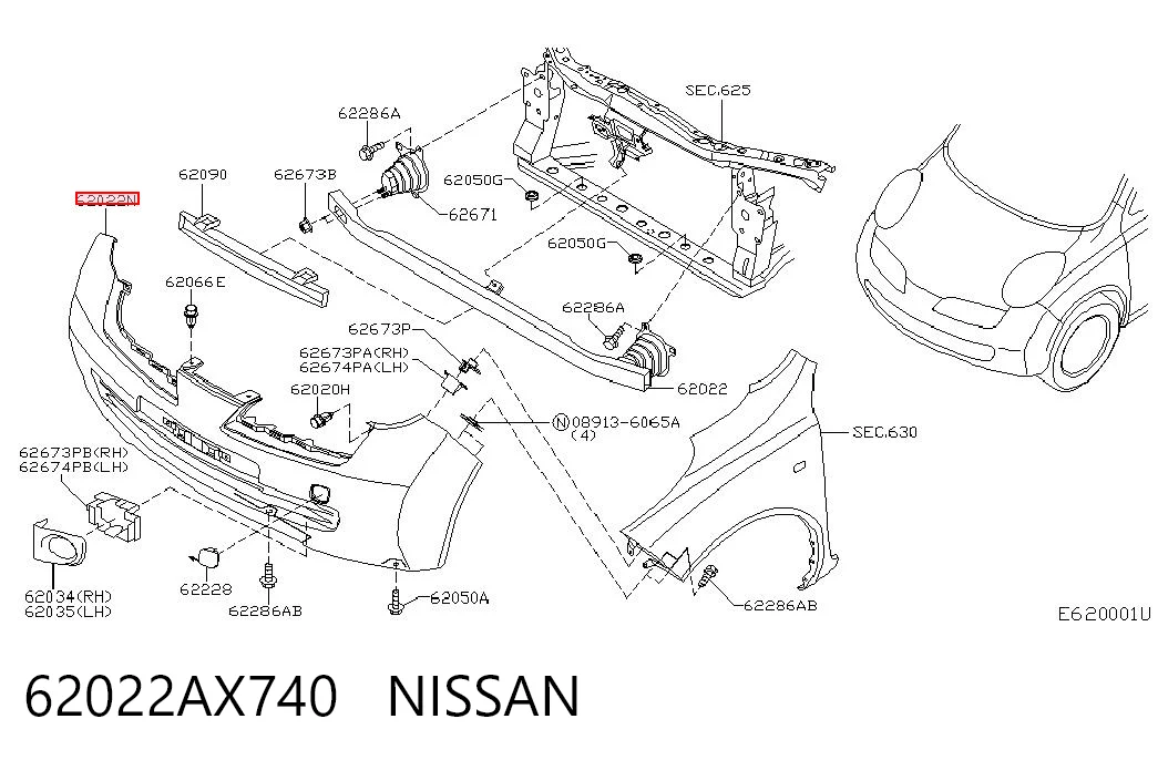 Pára-choque dianteiro Nissan Micra  K12 ao melhor preço