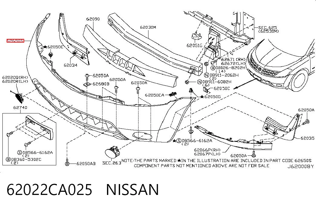 Pára-choque dianteiro Nissan Murano  Z50 ao melhor preço
