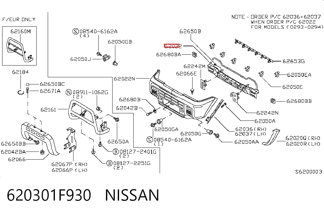Reforçador do pára-choque dianteiro Nissan Terrano II R20 ao melhor preço