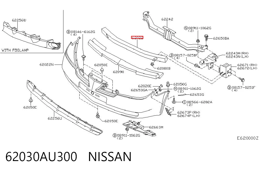 Reforçador do pára-choque dianteiro Nissan Primera P12 ao melhor preço