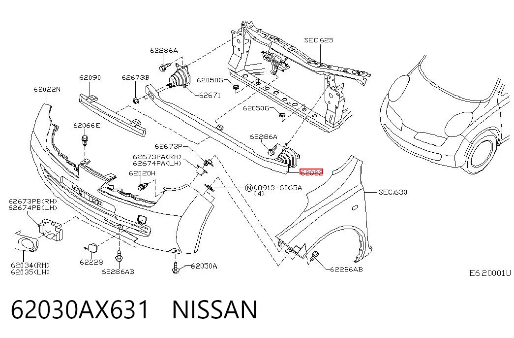 62030AX631 Nissan/Infiniti