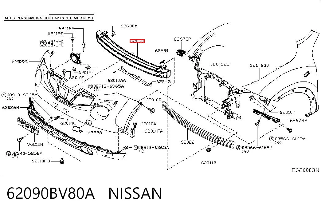 62090BV80A Nissan/Infiniti