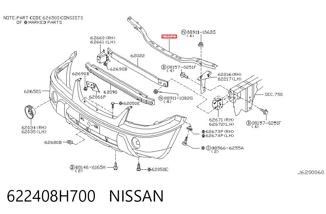 622408H700 Nissan/Infiniti
