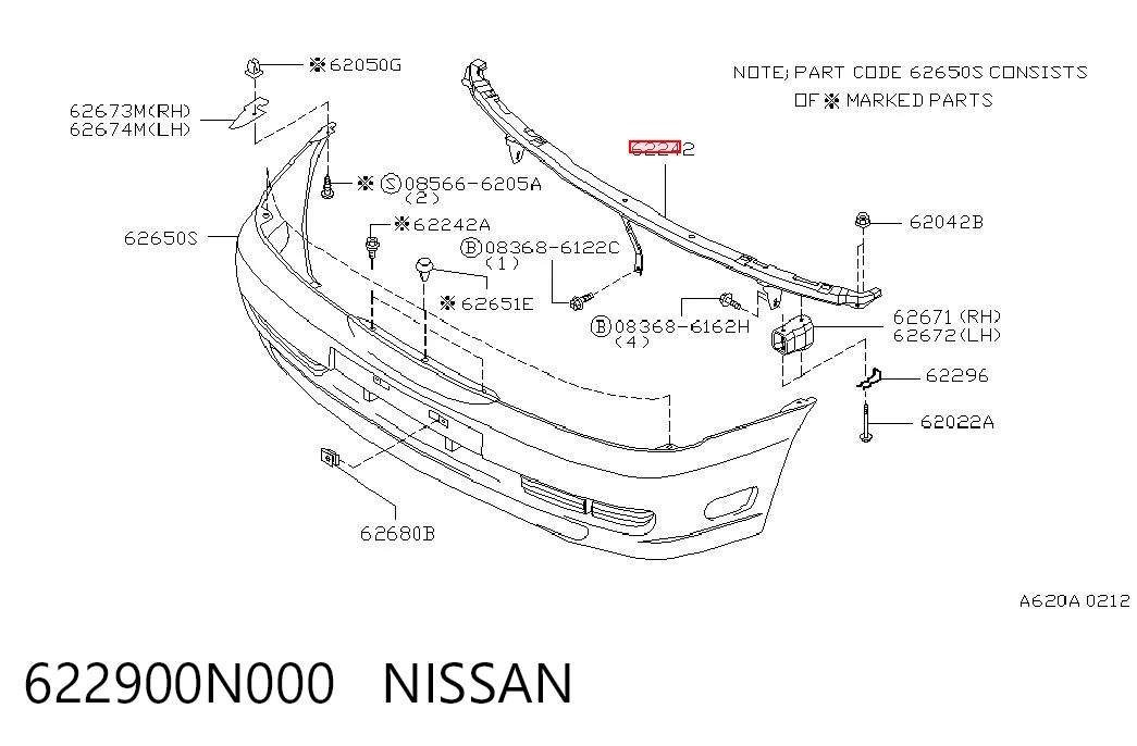 Consola do pára-choque dianteiro Nissan Almera I N15 ao melhor preço