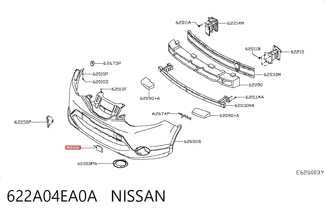 Tampão dianteira do pára-choque do gancho de reboque Nissan Qashqai II J11 ao melhor preço