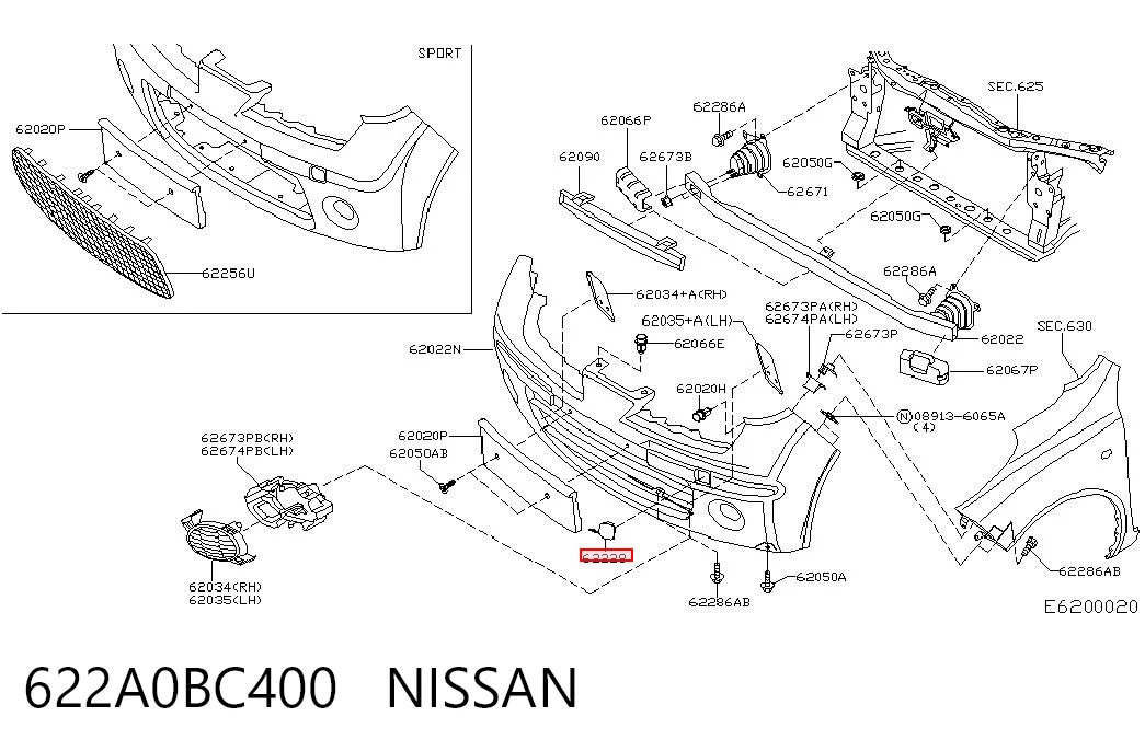 Tampão dianteira do pára-choque do gancho de reboque Nissan Micra hatchback (K12) (2002 - 2010) 