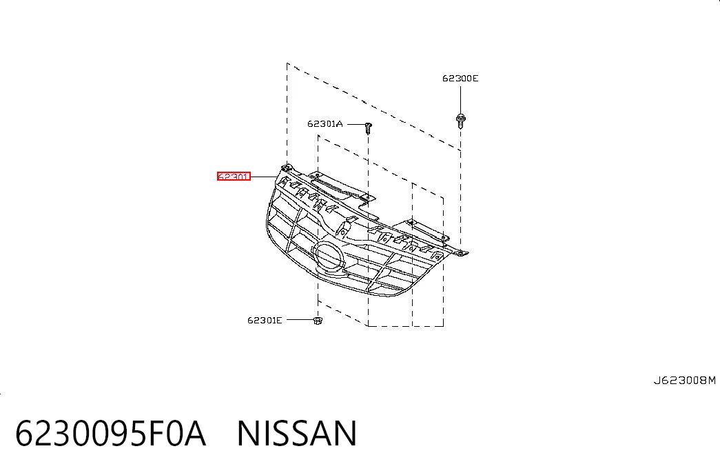 Grelha do radiador Nissan Almera B10RS ao melhor preço