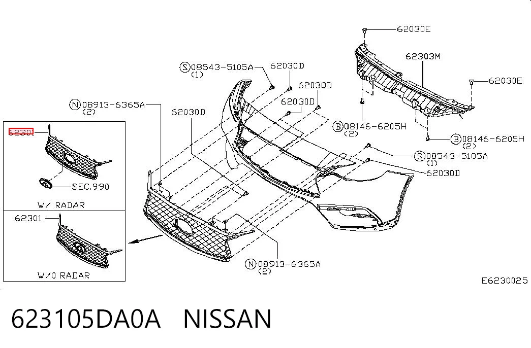 623105DA0A Nissan/Infiniti