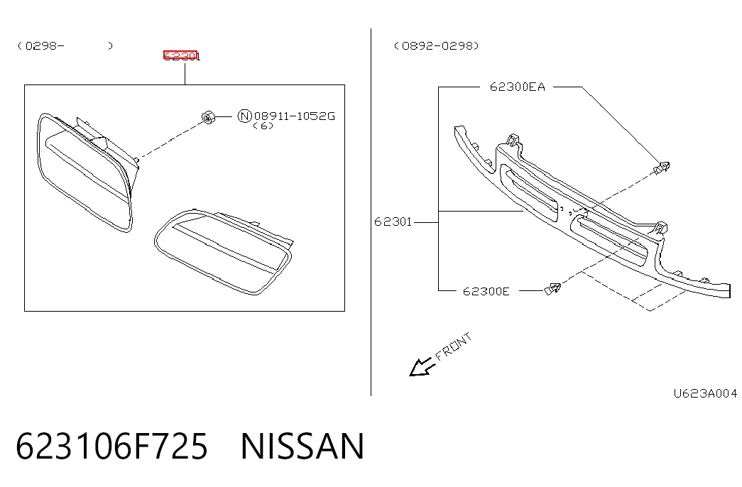 Grelha do radiador Nissan Micra  K11 ao melhor preço