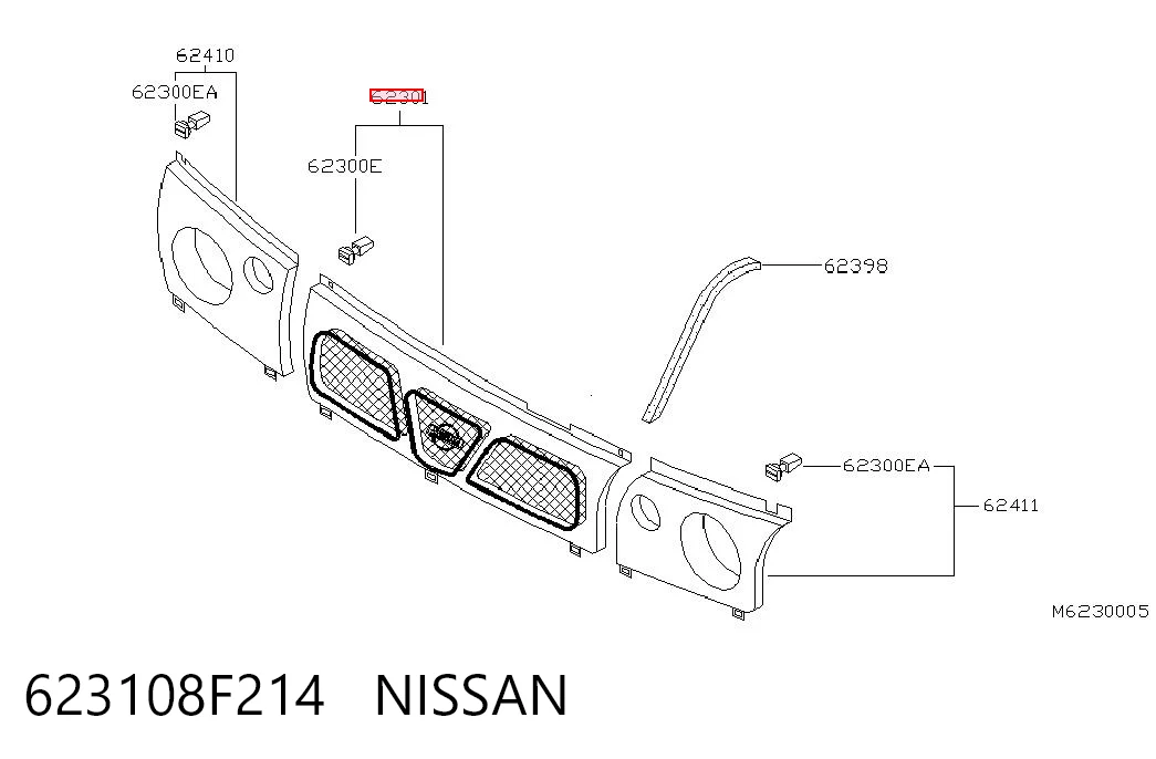 Compre Grelha do radiador Nissan Terrano 2