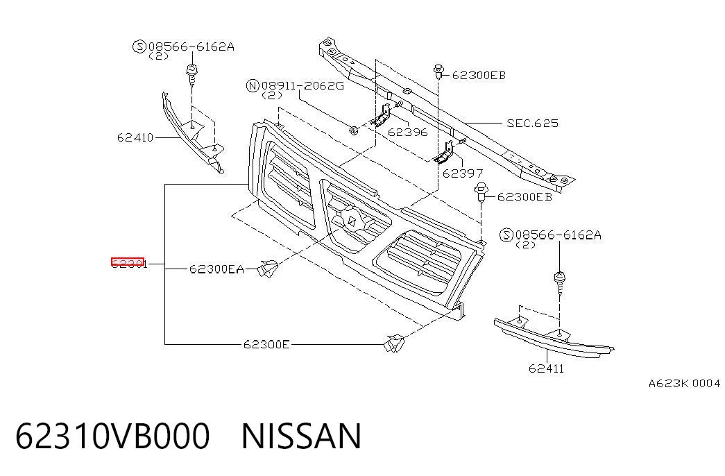 Grelha do radiador Nissan Patrol  Y61 ao melhor preço