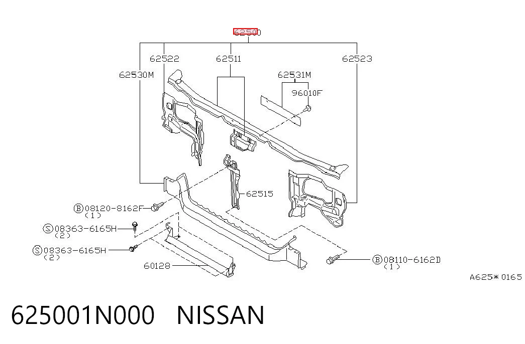 Compre Suporte do radiador montado (painel de montagem de fixação das luzes) Nissan Almera 1