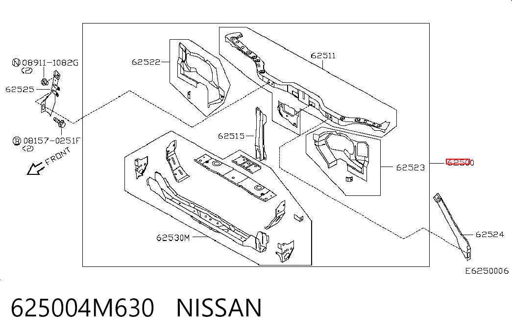 Suporte do radiador montado (painel de montagem de fixação das luzes) Nissan Almera II N16 ao melhor preço