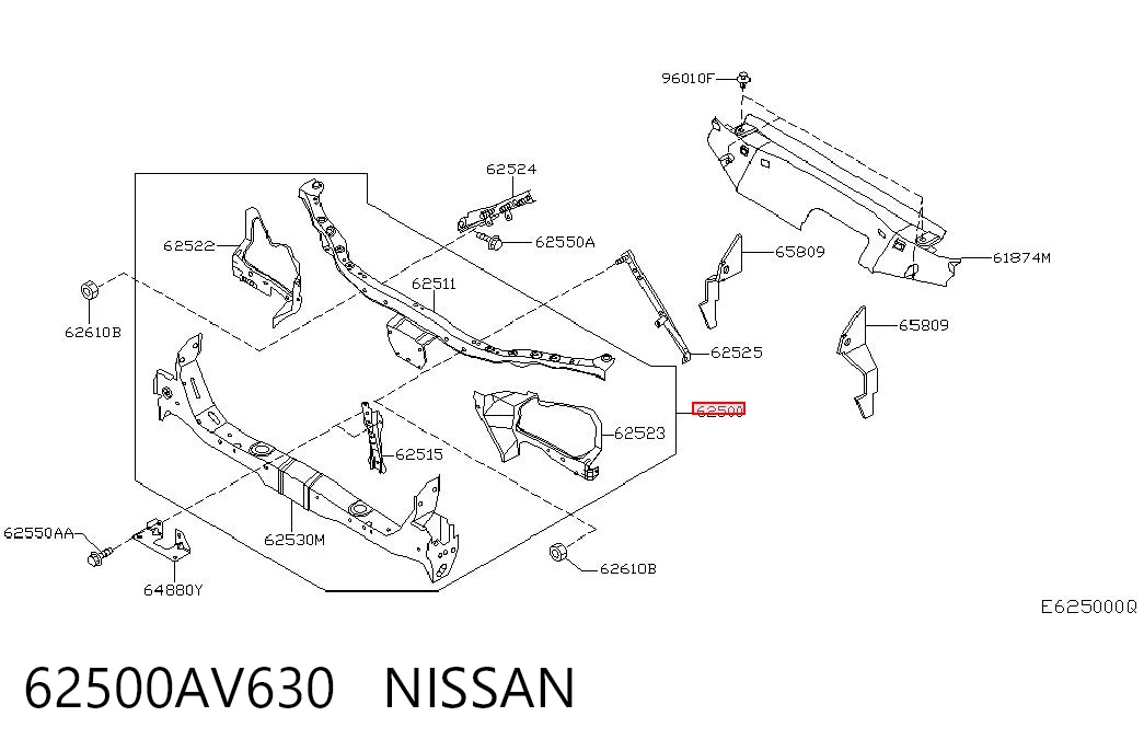 Suporte do radiador montado (painel de montagem de fixação das luzes) Nissan Primera P12 ao melhor preço