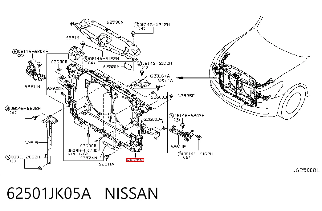 62501JK05A Nissan/Infiniti
