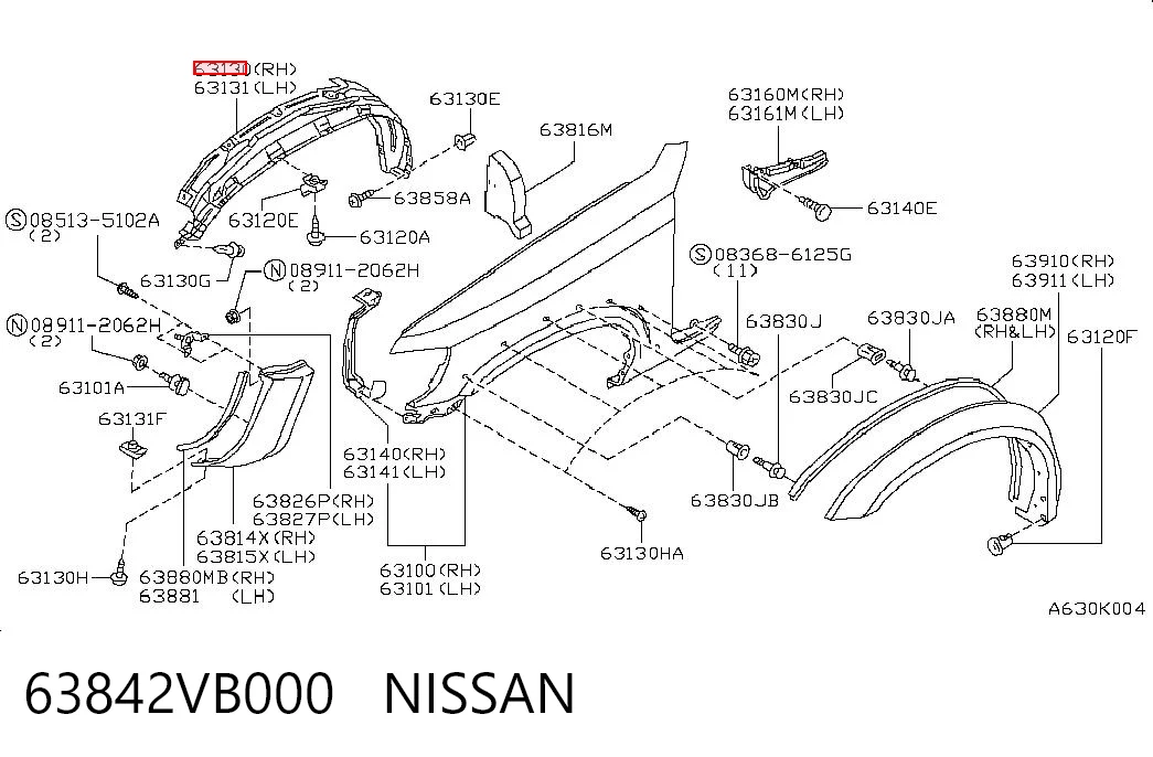 63842VB000 Nissan/Infiniti