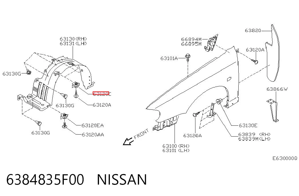 6384835F00 Nissan/Infiniti