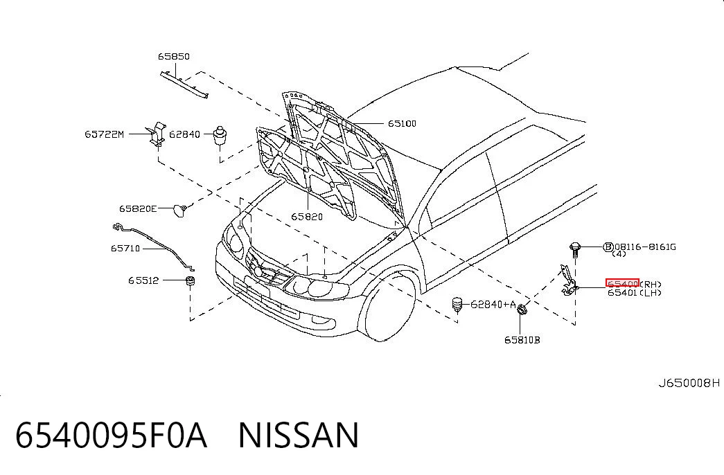 6540095F0A Nissan/Infiniti
