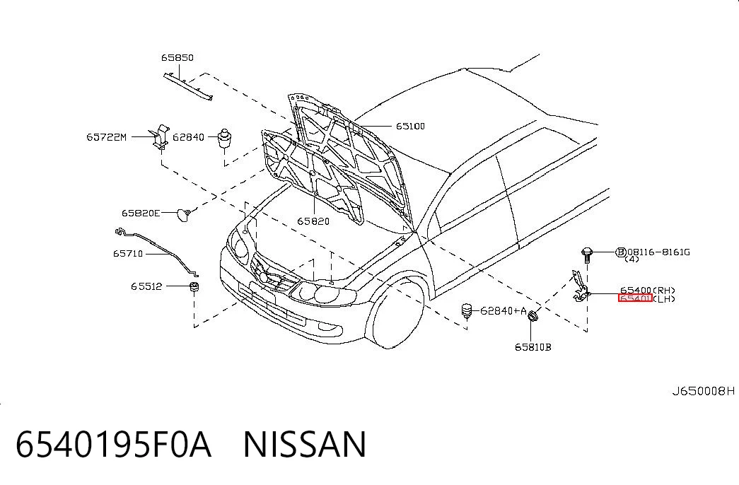 6540195F0A Nissan/Infiniti