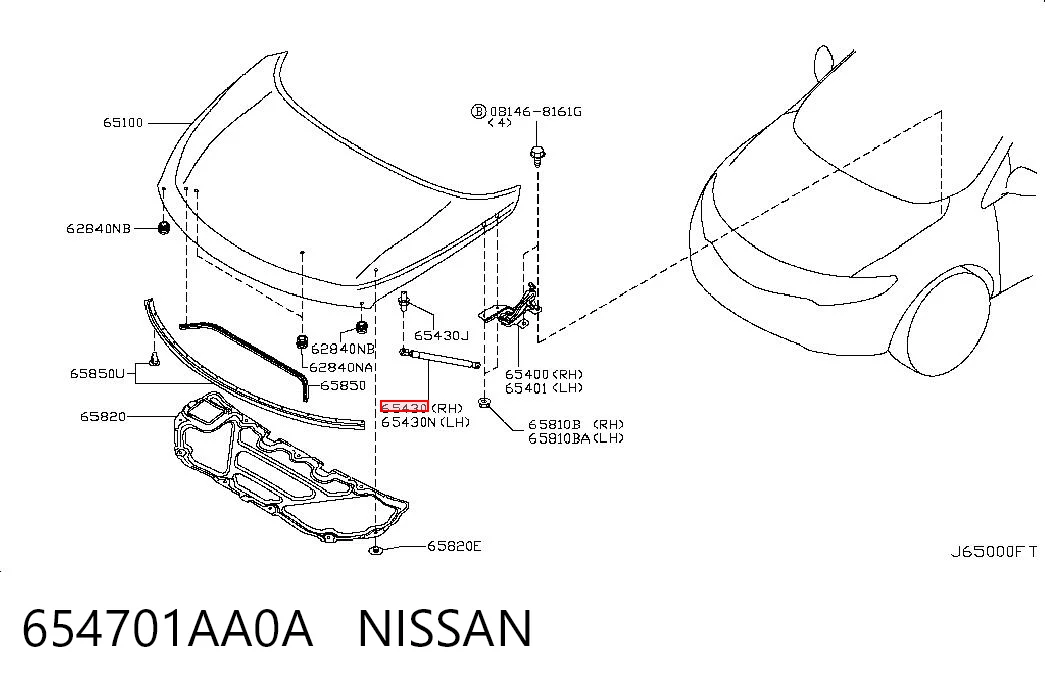654701AA0A Nissan/Infiniti