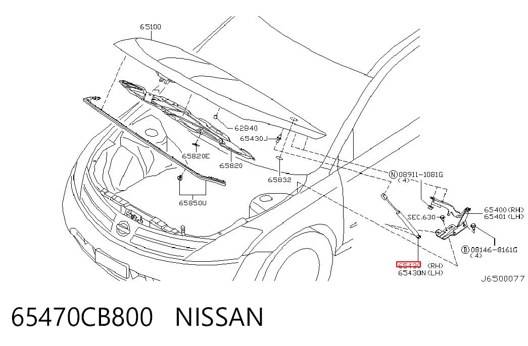 65470CB800 Nissan/Infiniti