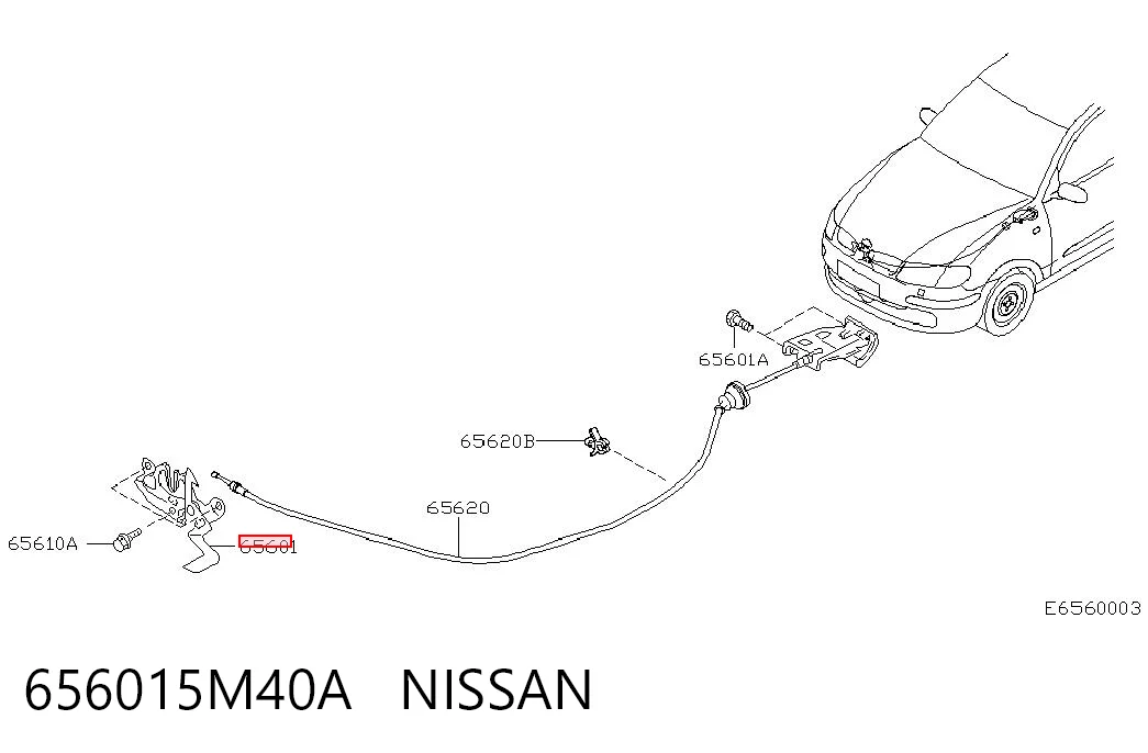 Fecho da capota para Nissan Almera II N16