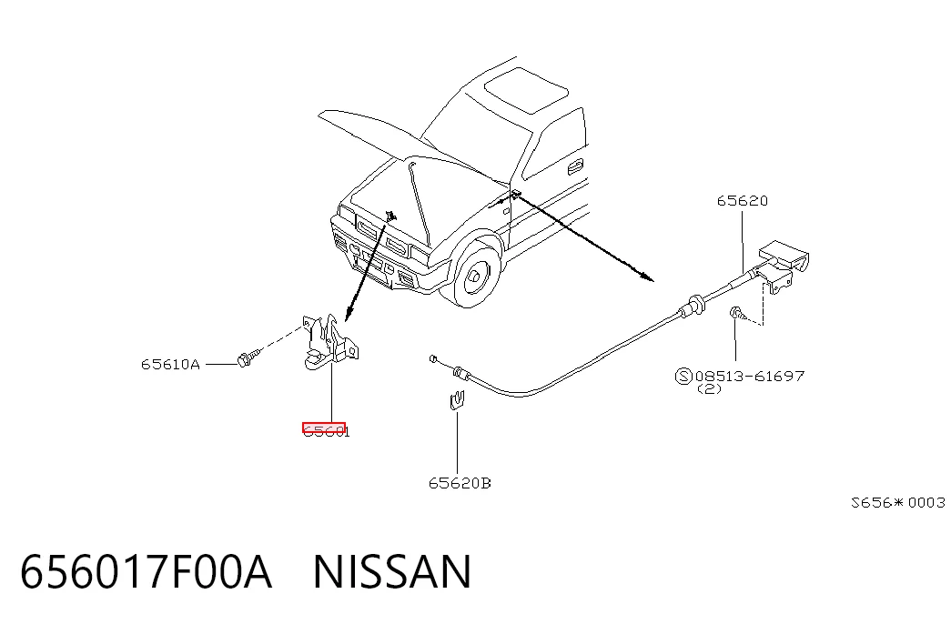 Fecho da capota para Nissan Terrano II R20