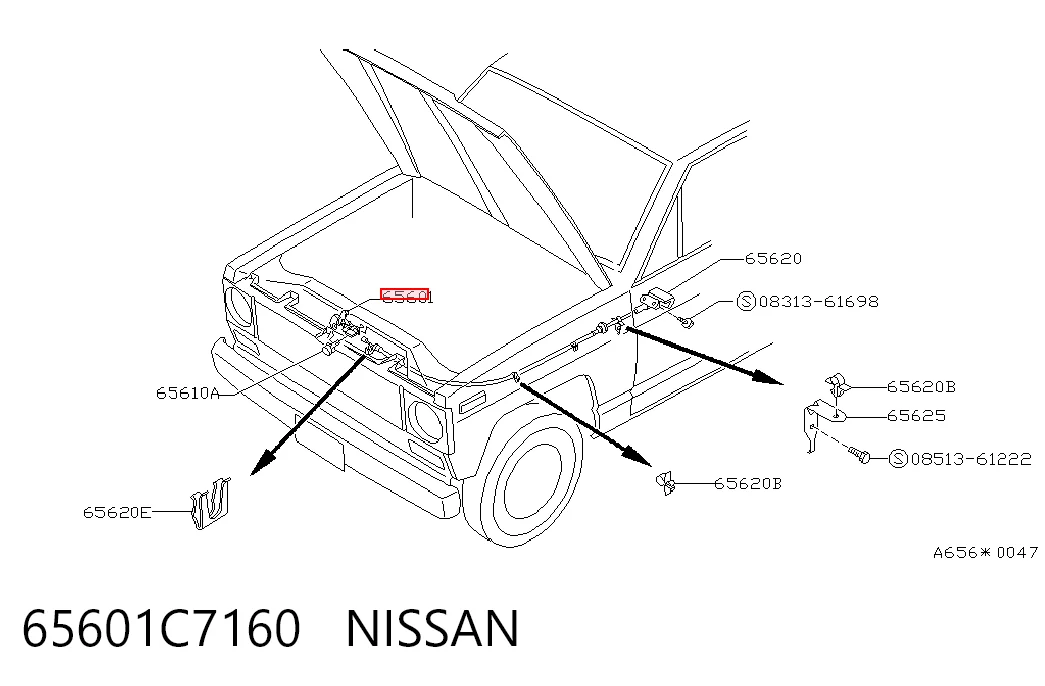 Fecho da capota Nissan Patrol  Y60 ao melhor preço