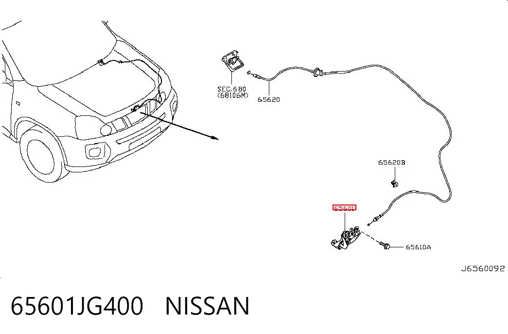 Fecho da capota Nissan X-Trail T31 ao melhor preço