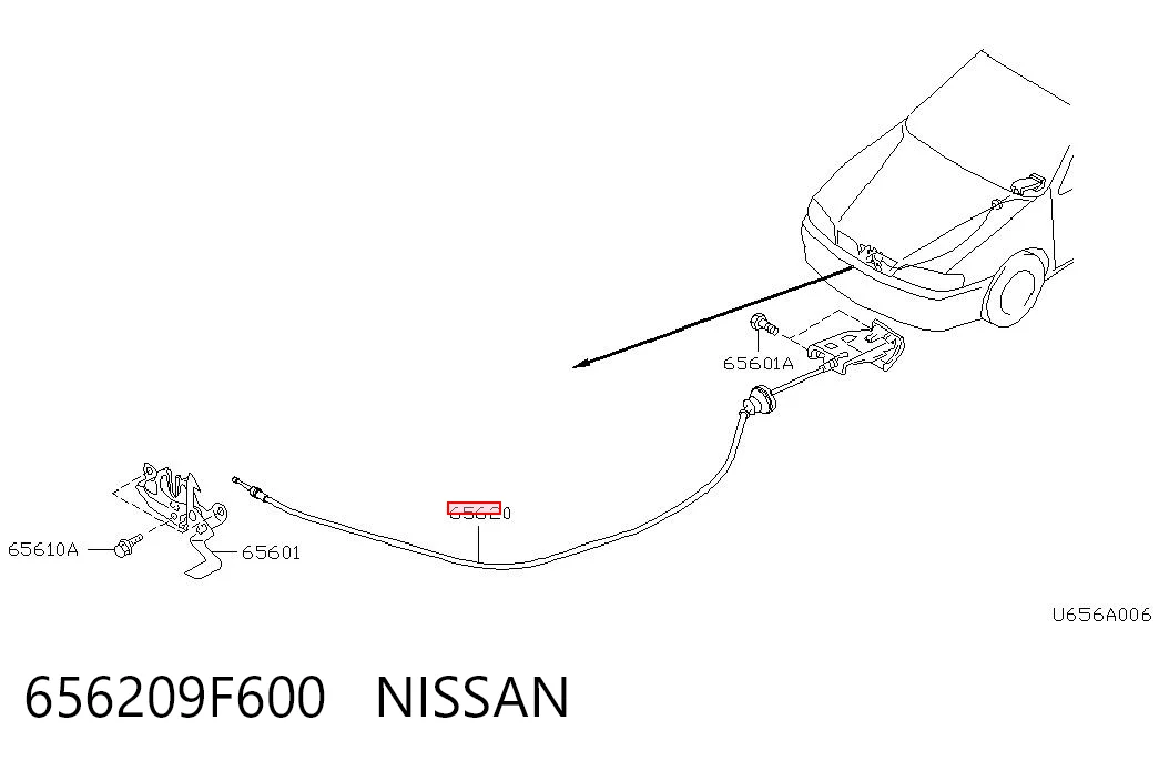 Cabo de abertura da capota Nissan Primera P11 ao melhor preço