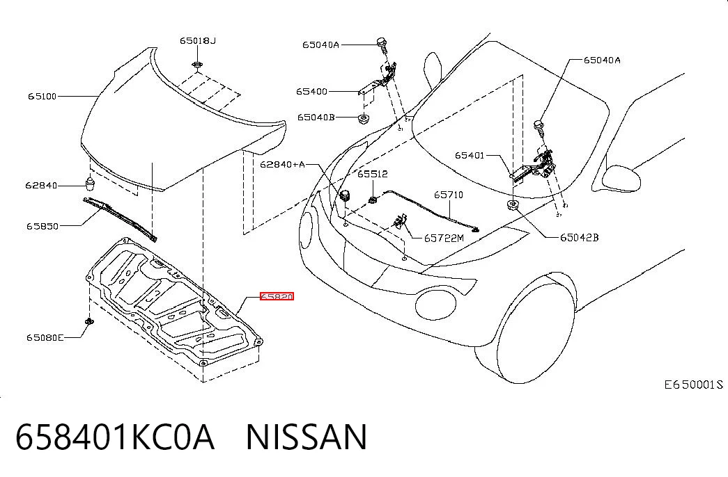 Isolamento de ruído da capota Nissan JUKE  F15 ao melhor preço